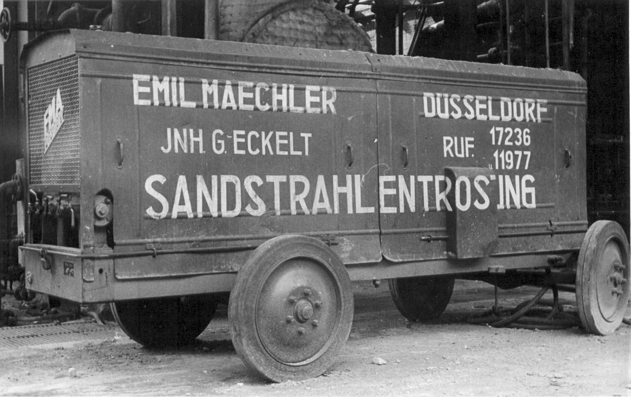 Emil Maechler Georg Eckelt Sandstrahleinheit im Jahr 1952